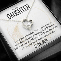 Load image into Gallery viewer, To My Daughter- Shining Star- Heart Necklace
