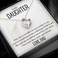 Load image into Gallery viewer, To My Daughter- My Shining Star- Heart Necklace
