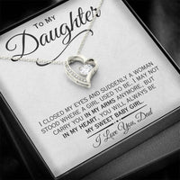 Load image into Gallery viewer, To My Daughter- Sweet Baby Girl- Heart Necklace
