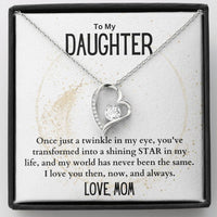 Load image into Gallery viewer, To My Daughter- Shining Star- Heart Necklace
