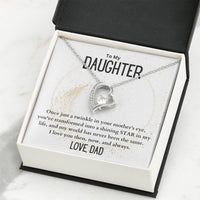 Load image into Gallery viewer, To My Daughter- My Shining Star- Heart Necklace
