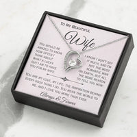 Load image into Gallery viewer, To My Beautiful Wife- My Love, My Life, My Inspiration- Heart Necklace
