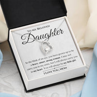 Load image into Gallery viewer, To My Beloved Daughter- Brave, Smart, Strong- Love Necklace

