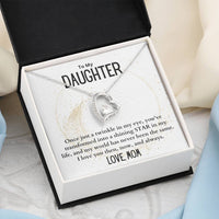 Load image into Gallery viewer, To My Daughter- Shining Star- Heart Necklace
