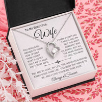 Load image into Gallery viewer, To My Beautiful Wife- My Love, My Life, My Inspiration- Heart Necklace
