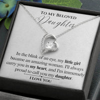 Load image into Gallery viewer, To My Beloved Daughter-My Heart- Forever Love Necklace
