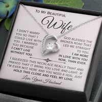 Load image into Gallery viewer, To My Beautiful Wife- I Love You More- Heart Necklace
