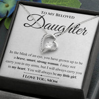 Load image into Gallery viewer, To My Beloved Daughter- Brave, Smart, Strong- Love Necklace
