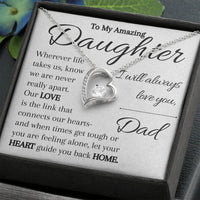 Load image into Gallery viewer, To My Daughter- Heart and Home- I Love You Necklace
