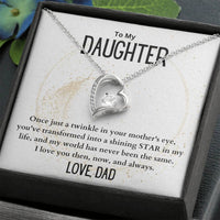 Load image into Gallery viewer, To My Daughter- My Shining Star- Heart Necklace
