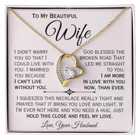 Load image into Gallery viewer, To My Beautiful Wife- I Love You More- Heart Necklace
