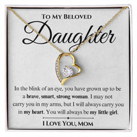 Load image into Gallery viewer, To My Beloved Daughter- Brave, Smart, Strong- Love Necklace
