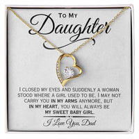 Load image into Gallery viewer, To My Daughter- Sweet Baby Girl- Heart Necklace
