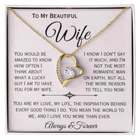 Load image into Gallery viewer, To My Beautiful Wife- My Love, My Life, My Inspiration- Heart Necklace
