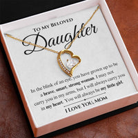 Load image into Gallery viewer, To My Beloved Daughter- Brave, Smart, Strong- Love Necklace
