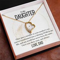 Load image into Gallery viewer, To My Daughter- My Shining Star- Heart Necklace
