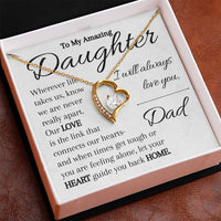 Load image into Gallery viewer, To My Daughter- Heart and Home- I Love You Necklace
