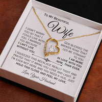 Load image into Gallery viewer, To My Beautiful Wife- I Love You More- Heart Necklace

