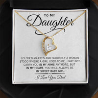 Load image into Gallery viewer, To My Daughter- Sweet Baby Girl- Heart Necklace
