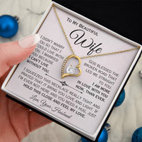 Load image into Gallery viewer, To My Beautiful Wife- I Love You More- Heart Necklace

