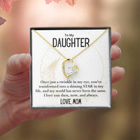 Load image into Gallery viewer, To My Daughter- Shining Star- Heart Necklace
