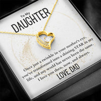 Load image into Gallery viewer, To My Daughter- My Shining Star- Heart Necklace
