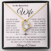 Load image into Gallery viewer, To My Beautiful Wife- My Love, My Life, My Inspiration- Heart Necklace

