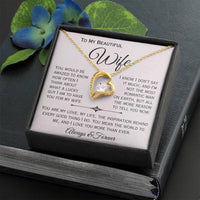 Load image into Gallery viewer, To My Beautiful Wife- My Love, My Life, My Inspiration- Heart Necklace
