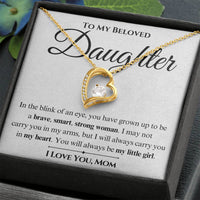 Load image into Gallery viewer, To My Beloved Daughter- Brave, Smart, Strong- Love Necklace
