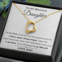 Load image into Gallery viewer, To My Beloved Daughter- My Heart- Necklace
