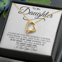 Load image into Gallery viewer, To My Daughter- Sweet Baby Girl- Heart Necklace
