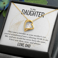 Load image into Gallery viewer, To My Daughter- My Shining Star- Heart Necklace
