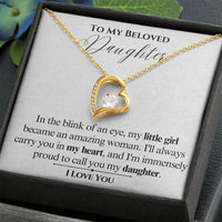 Load image into Gallery viewer, To My Beloved Daughter-My Heart- Forever Love Necklace
