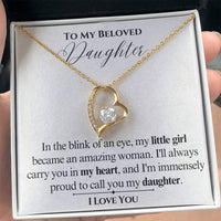 Load image into Gallery viewer, To My Beloved Daughter-My Heart- Forever Love Necklace
