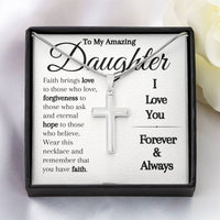 Load image into Gallery viewer, To My Amazing Daughter-Faith- Cross Necklace
