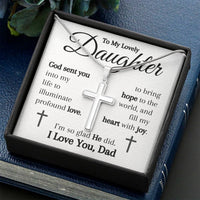 Load image into Gallery viewer, God Sent You- Profound Love- Cross Necklace
