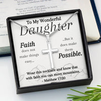 Load image into Gallery viewer, To My Wonderful Daughter- Faith- Cross Necklace
