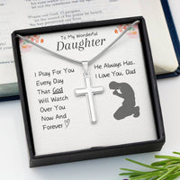 Load image into Gallery viewer, To My Wonderful Daughter-I Love You- Cross Necklace
