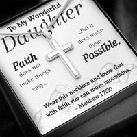 Load image into Gallery viewer, To My Wonderful Daughter- Faith- Cross Necklace
