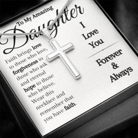 Load image into Gallery viewer, To My Amazing Daughter-Faith- Cross Necklace

