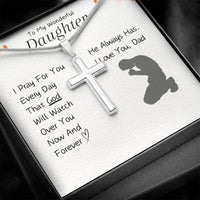 Load image into Gallery viewer, To My Wonderful Daughter-I Love You- Cross Necklace
