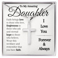 Load image into Gallery viewer, To My Amazing Daughter-Faith- Cross Necklace

