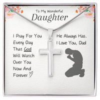 Load image into Gallery viewer, To My Wonderful Daughter-I Love You- Cross Necklace
