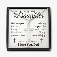 Load image into Gallery viewer, God Sent You- Profound Love- Cross Necklace
