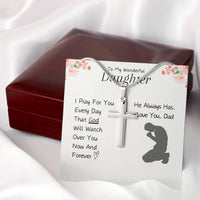 Load image into Gallery viewer, To My Wonderful Daughter-I Love You- Cross Necklace
