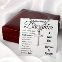 Load image into Gallery viewer, To My Amazing Daughter-Faith- Cross Necklace
