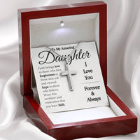 Load image into Gallery viewer, To My Amazing Daughter-Faith- Cross Necklace
