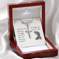 Load image into Gallery viewer, To My Wonderful Daughter-I Love You- Cross Necklace
