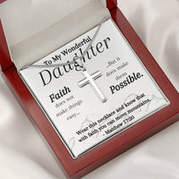 Load image into Gallery viewer, To My Wonderful Daughter- Faith- Cross Necklace
