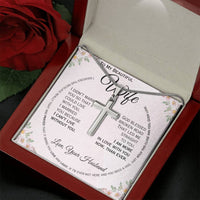 Load image into Gallery viewer, To My Beautiful Wife- I Can&#39;t Live Without You- Cross Necklace
